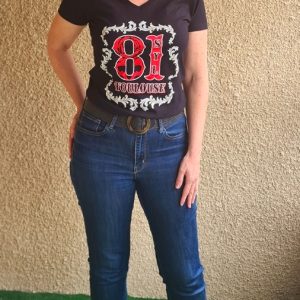 T-SHIRT FEMME SUPPORT 81 TOULOUSE BAROQUE NOIR
