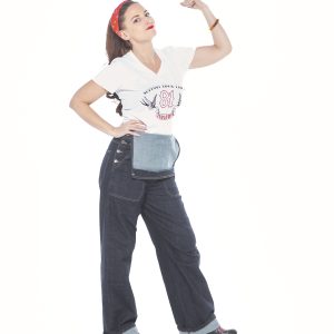 T-SHIRT FEMME SUPPORT 81 TOULOUSE HIRONDELLE BLANC 