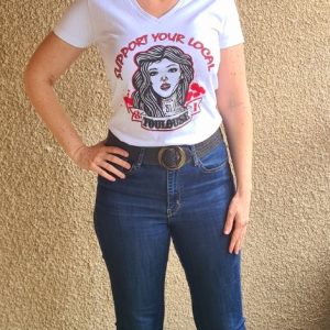 T-SHIRT FEMME SUPPORT 81 TOULOUSE VISAGE BLANC