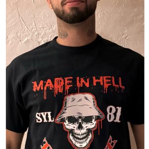 T-SHIRT HOMME NOIR MADE IN HELL