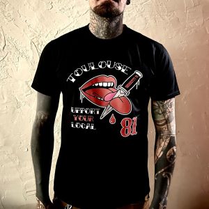 T-SHIRT HOMME defence fund noir