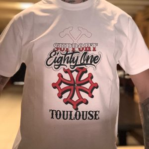 T-SHIRT HOMME blanc croix occitane