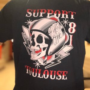 T-SHIRT HOMME noir casque old school